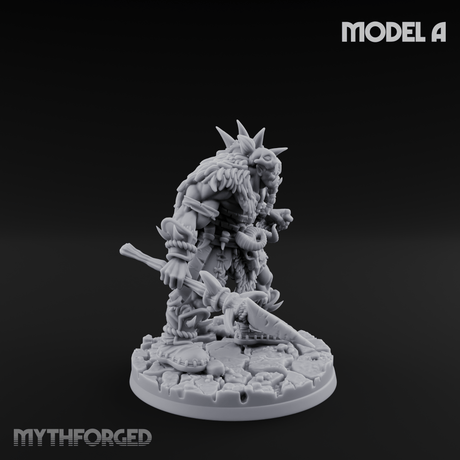Spikes Bristling Aggressive Orc Hunters A Miniature for Dungeons and Dragons, Pathfinder or other TTRPGs