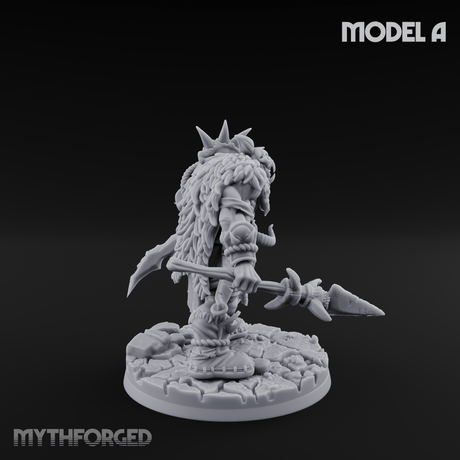 Spikes Bristling Aggressive Orc Hunters A Miniature for Dungeons and Dragons, Pathfinder or other TTRPGs