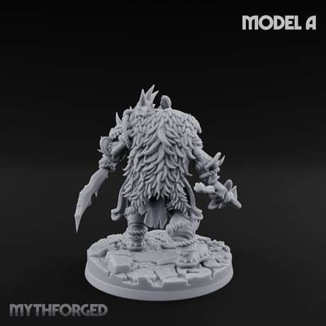 Spikes Bristling Aggressive Orc Hunters A Miniature for Dungeons and Dragons, Pathfinder or other TTRPGs