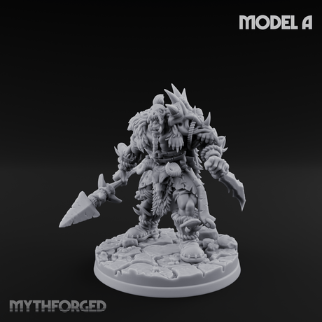 Spikes Bristling Aggressive Orc Hunters A Miniature for Dungeons and Dragons, Pathfinder or other TTRPGs