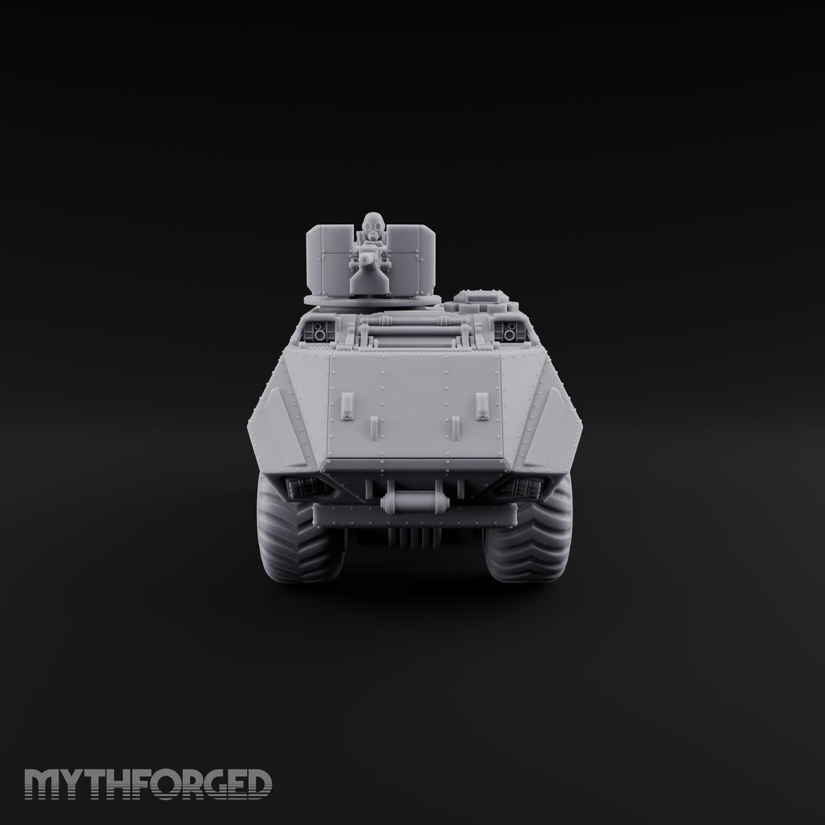 Half Wheels, Half Tracks Sci-Fi Armoured Half-Track Vehicle with Gunner — Gunner Head 1