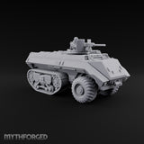 Half Wheels, Half Tracks Sci-Fi Armoured Half-Track Vehicle with Gunner — Gunner Head 1