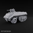 Half Wheels, Half Tracks Sci-Fi Armoured Half-Track Vehicle with Gunner — Gunner Head 1