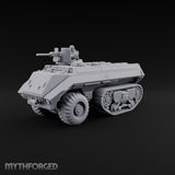 Half Wheels, Half Tracks Sci-Fi Armoured Half-Track Vehicle with Gunner — Gunner Head 1
