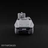 Half Wheels, Half Tracks Sci-Fi Armoured Half-Track Vehicle with Gunner — Gunner Head 2