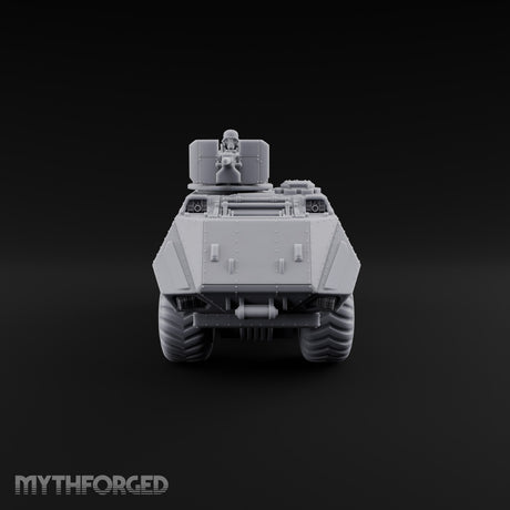 Half Wheels, Half Tracks Sci-Fi Armoured Half-Track Vehicle with Gunner — Gunner Head 2