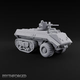 Half Wheels, Half Tracks Sci-Fi Armoured Half-Track Vehicle with Gunner — Gunner Head 2
