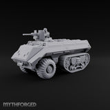 Half Wheels, Half Tracks Sci-Fi Armoured Half-Track Vehicle with Gunner — Gunner Head 2
