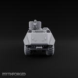 Half Wheels, Half Tracks Sci-Fi Armoured Half-Track Vehicle with Gunner — Gunner Head 3