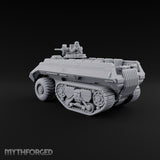 Half Wheels, Half Tracks Sci-Fi Armoured Half-Track Vehicle with Gunner — Gunner Head 3