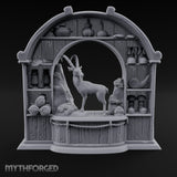 Ibex-Display Rope-Trimmed Adventurer's Shop Front Miniature for Dungeons and Dragons, Pathfinder or other TTRPGs