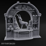 Ibex-Display Rope-Trimmed Adventurer's Shop Front Miniature for Dungeons and Dragons, Pathfinder or other TTRPGs