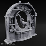 Ibex-Display Rope-Trimmed Adventurer's Shop Front Miniature for Dungeons and Dragons, Pathfinder or other TTRPGs