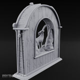 Ibex-Display Rope-Trimmed Adventurer's Shop Front Miniature for Dungeons and Dragons, Pathfinder or other TTRPGs