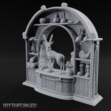 Ibex-Display Rope-Trimmed Adventurer's Shop Front Miniature for Dungeons and Dragons, Pathfinder or other TTRPGs