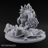 Jagged Awakening Ice Golem Sentinel Miniature for Dungeons and Dragons, Pathfinder or other TTRPGs