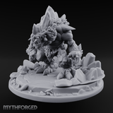 Jagged Awakening Ice Golem Sentinel Miniature for Dungeons and Dragons, Pathfinder or other TTRPGs