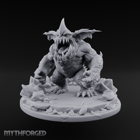 Mouth Wide Open Ice Imp Miniature for Dungeons and Dragons, Pathfinder or other TTRPGs