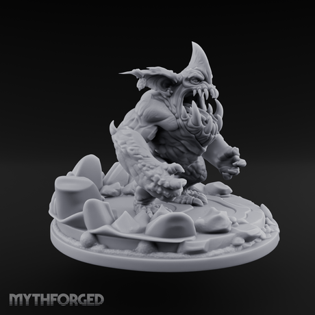 Mouth Wide Open Ice Imp Miniature for Dungeons and Dragons, Pathfinder or other TTRPGs