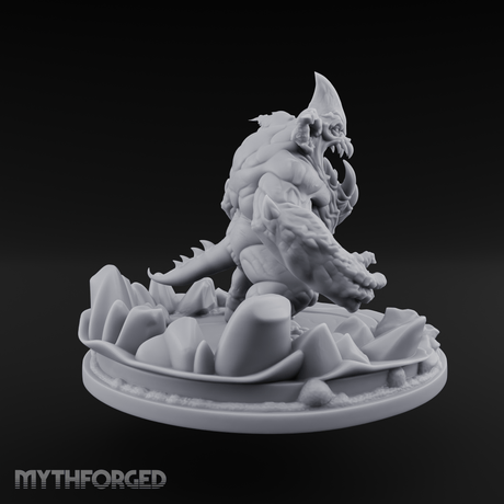 Mouth Wide Open Ice Imp Miniature for Dungeons and Dragons, Pathfinder or other TTRPGs