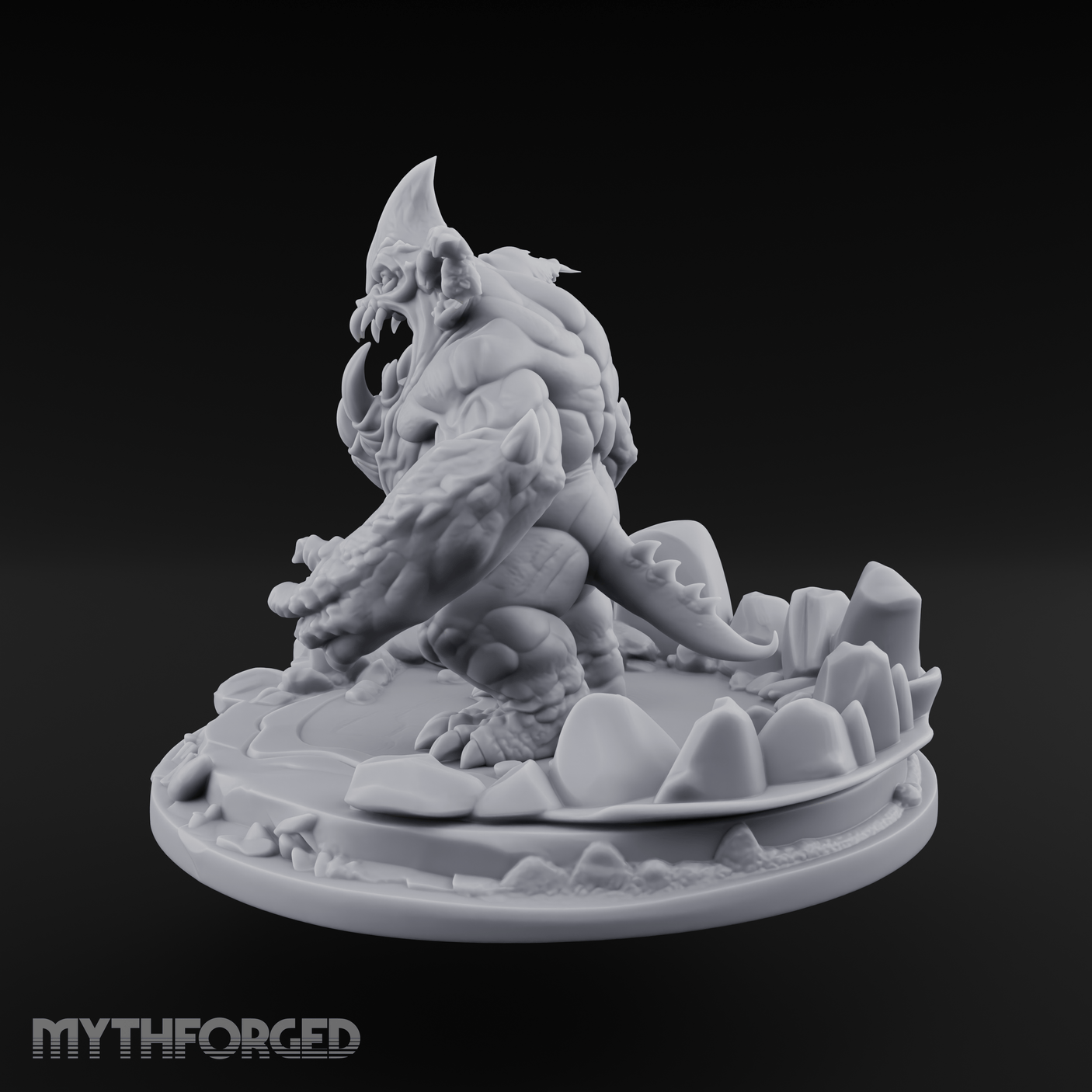 Mouth Wide Open Ice Imp Miniature for Dungeons and Dragons, Pathfinder or other TTRPGs