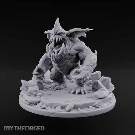 Mouth Wide Open Ice Imp Miniature for Dungeons and Dragons, Pathfinder or other TTRPGs