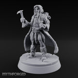 Ice Pick Wielding Human Ranger Miniature for Dungeons and Dragons, Pathfinder or other TTRPGs