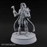 Ice Pick Wielding Human Ranger Miniature for Dungeons and Dragons, Pathfinder or other TTRPGs