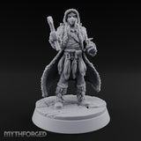Ice Pick Wielding Human Ranger Miniature for Dungeons and Dragons, Pathfinder or other TTRPGs