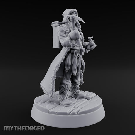 Ice Pick Wielding Human Ranger Miniature for Dungeons and Dragons, Pathfinder or other TTRPGs