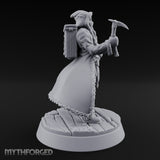 Ice Pick Wielding Human Ranger Miniature for Dungeons and Dragons, Pathfinder or other TTRPGs