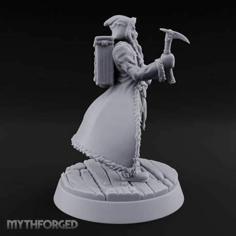 Ice Pick Wielding Human Ranger Miniature for Dungeons and Dragons, Pathfinder or other TTRPGs