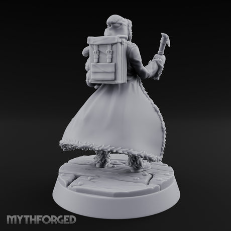 Ice Pick Wielding Human Ranger Miniature for Dungeons and Dragons, Pathfinder or other TTRPGs
