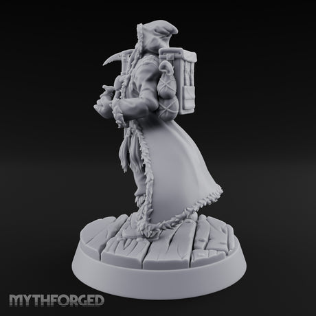 Ice Pick Wielding Human Ranger Miniature for Dungeons and Dragons, Pathfinder or other TTRPGs