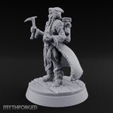 Ice Pick Wielding Human Ranger Miniature for Dungeons and Dragons, Pathfinder or other TTRPGs