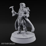 Ice Pick Wielding Human Ranger Miniature for Dungeons and Dragons, Pathfinder or other TTRPGs
