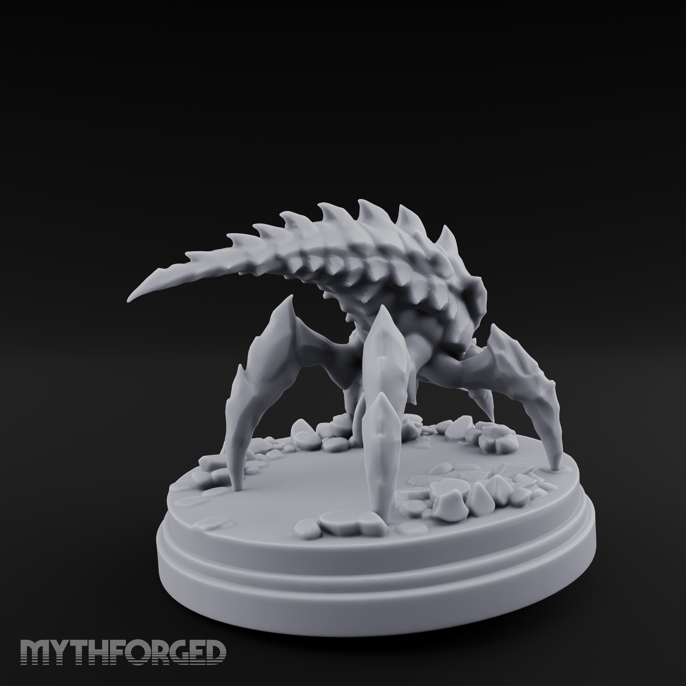 Bursting From The Ice Spider Miniature for Dungeons and Dragons, Pathfinder or other TTRPGs