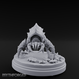 Bursting From The Ice Spider Miniature for Dungeons and Dragons, Pathfinder or other TTRPGs