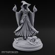 Hands Ablaze Conjuring Human Sorcerer Miniature for Dungeons and Dragons, Pathfinder or other TTRPGs