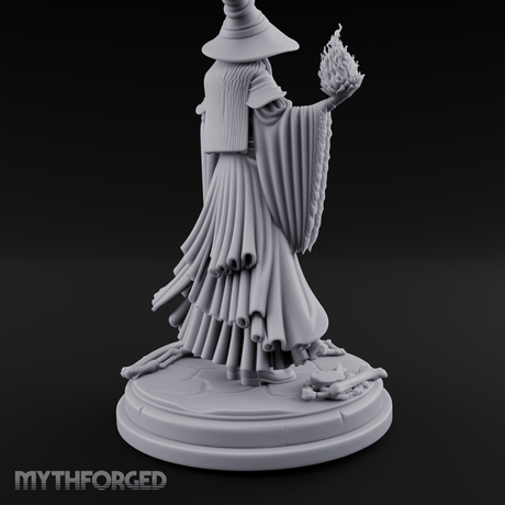 Hands Ablaze Conjuring Human Sorcerer Miniature for Dungeons and Dragons, Pathfinder or other TTRPGs