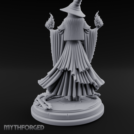 Hands Ablaze Conjuring Human Sorcerer Miniature for Dungeons and Dragons, Pathfinder or other TTRPGs