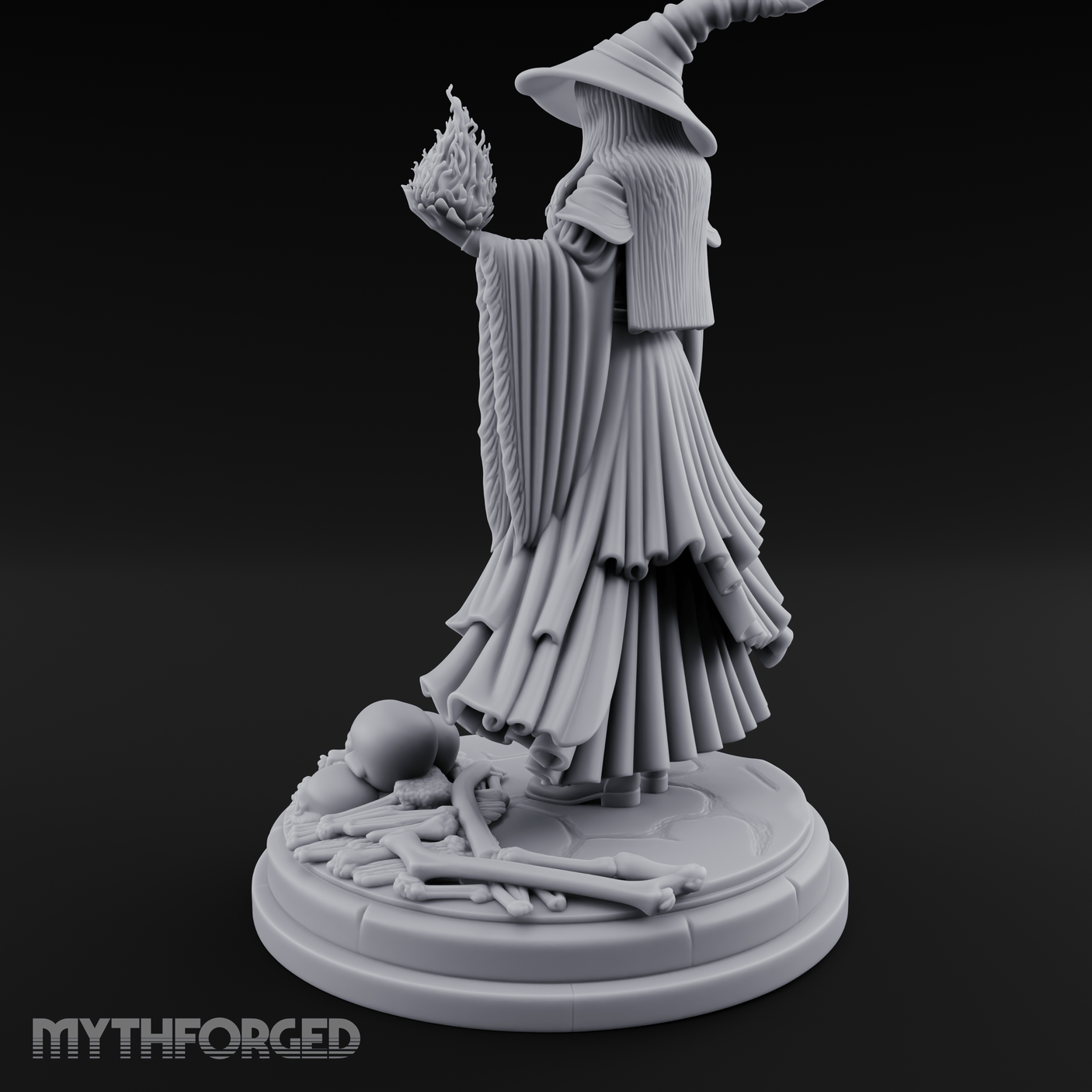Hands Ablaze Conjuring Human Sorcerer Miniature for Dungeons and Dragons, Pathfinder or other TTRPGs