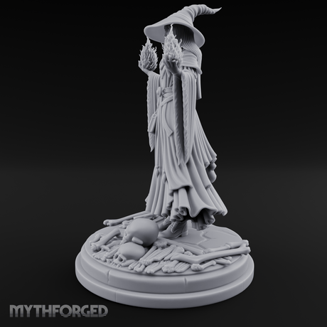 Hands Ablaze Conjuring Human Sorcerer Miniature for Dungeons and Dragons, Pathfinder or other TTRPGs