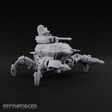 Claws Across the Beachhead Human Naval Crewman and Armoured Crab Walker