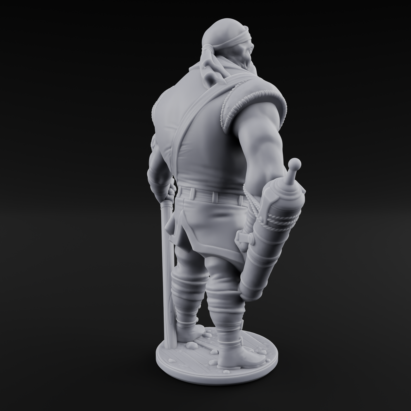 Torch Bearing Buccaneer Mind Flayer Pirate A Miniature for Dungeons and Dragons, Pathfinder or other TTRPGs