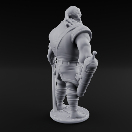 Torch Bearing Buccaneer Mind Flayer Pirate A Miniature for Dungeons and Dragons, Pathfinder or other TTRPGs