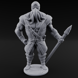 Torch Bearing Buccaneer Mind Flayer Pirate B Miniature for Dungeons and Dragons, Pathfinder or other TTRPGs