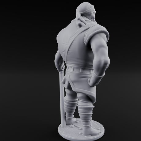 Torch Bearing Buccaneer Mind Flayer Pirate B Miniature for Dungeons and Dragons, Pathfinder or other TTRPGs