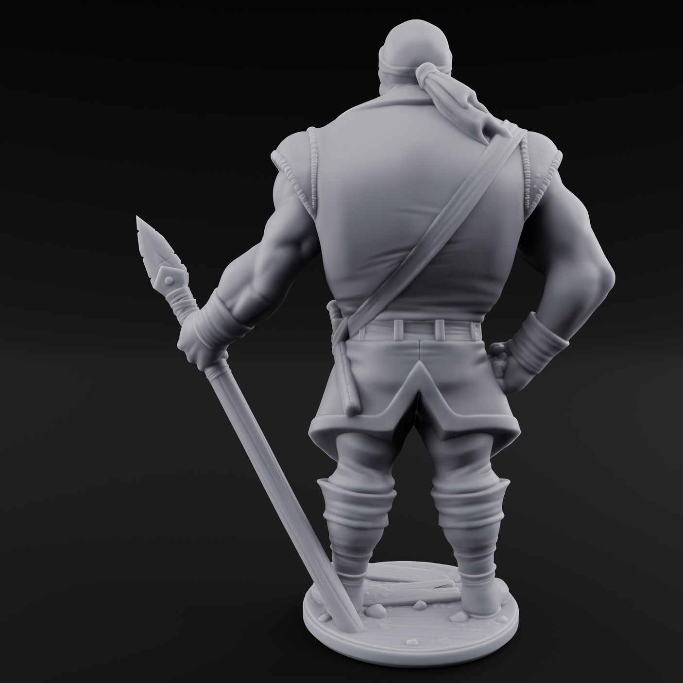 Torch Bearing Buccaneer Mind Flayer Pirate B Miniature for Dungeons and Dragons, Pathfinder or other TTRPGs