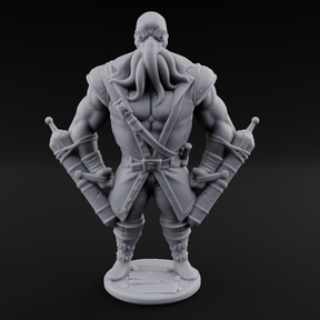 Torch Bearing Buccaneer Mind Flayer Pirate C Miniature for Dungeons and Dragons, Pathfinder or other TTRPGs